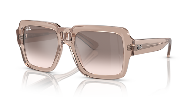 RB4408 Transparant lichtbruin KunststofSunglass Frames van B24, Hoekweergave