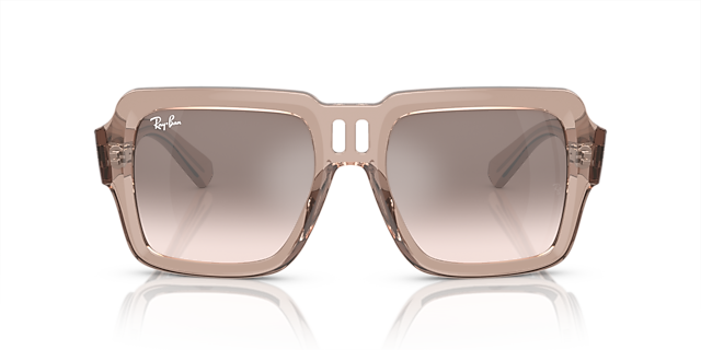 RB4408 Transparant lichtbruin KunststofSunglass Frames van B24, Vooraanzicht
