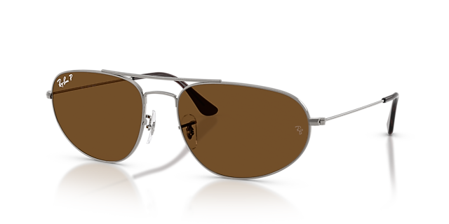 RB3945 Gunmetal MetallSunglass Frames von B24, Dreiviertelansicht