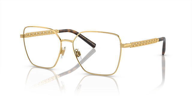 DG1351 Goud MetaalEyeglass Frames van B24, Hoekweergave