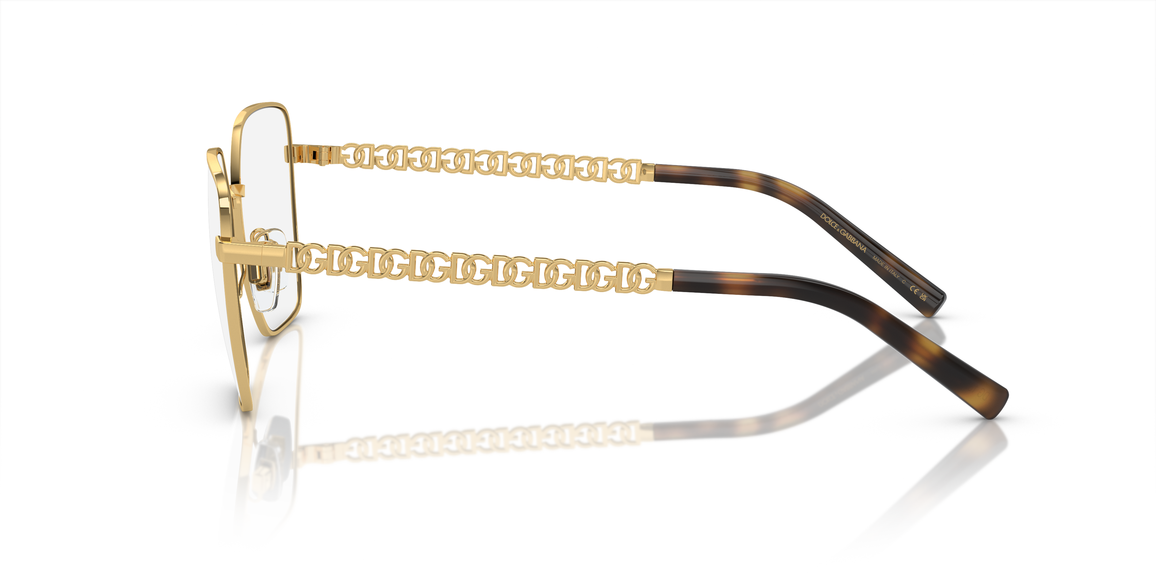 DG1351 Goud MetaalEyeglass Frames van B24, Zijaanzicht