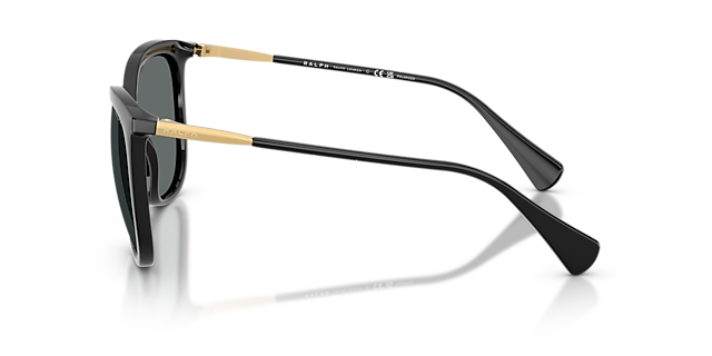 RA5248 Glanzend zwart KunststofSunglass Frames van B24, Zijaanzicht