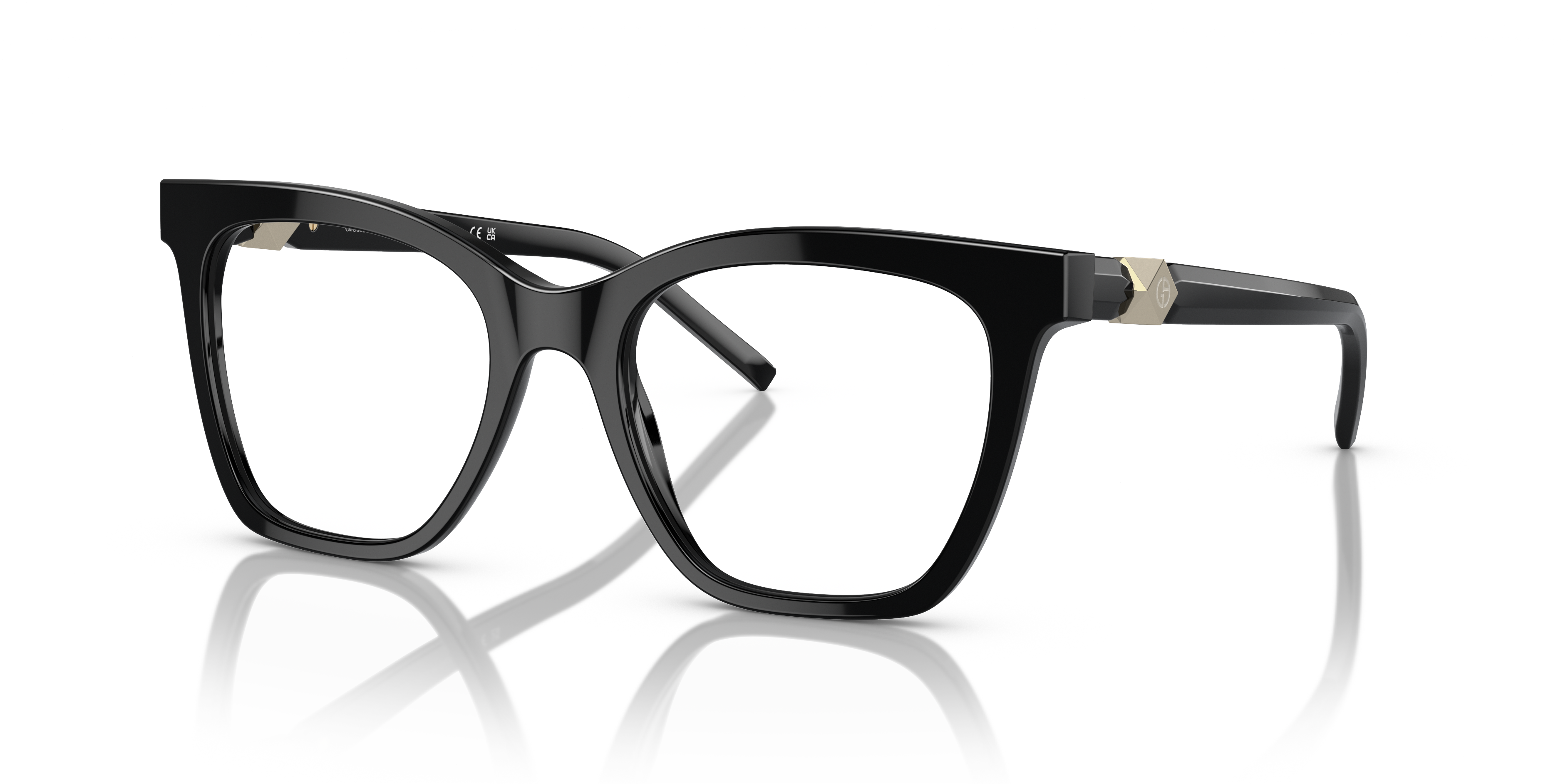 AR7238 Schwarz AcetatEyeglass Frames von B24, Dreiviertelansicht