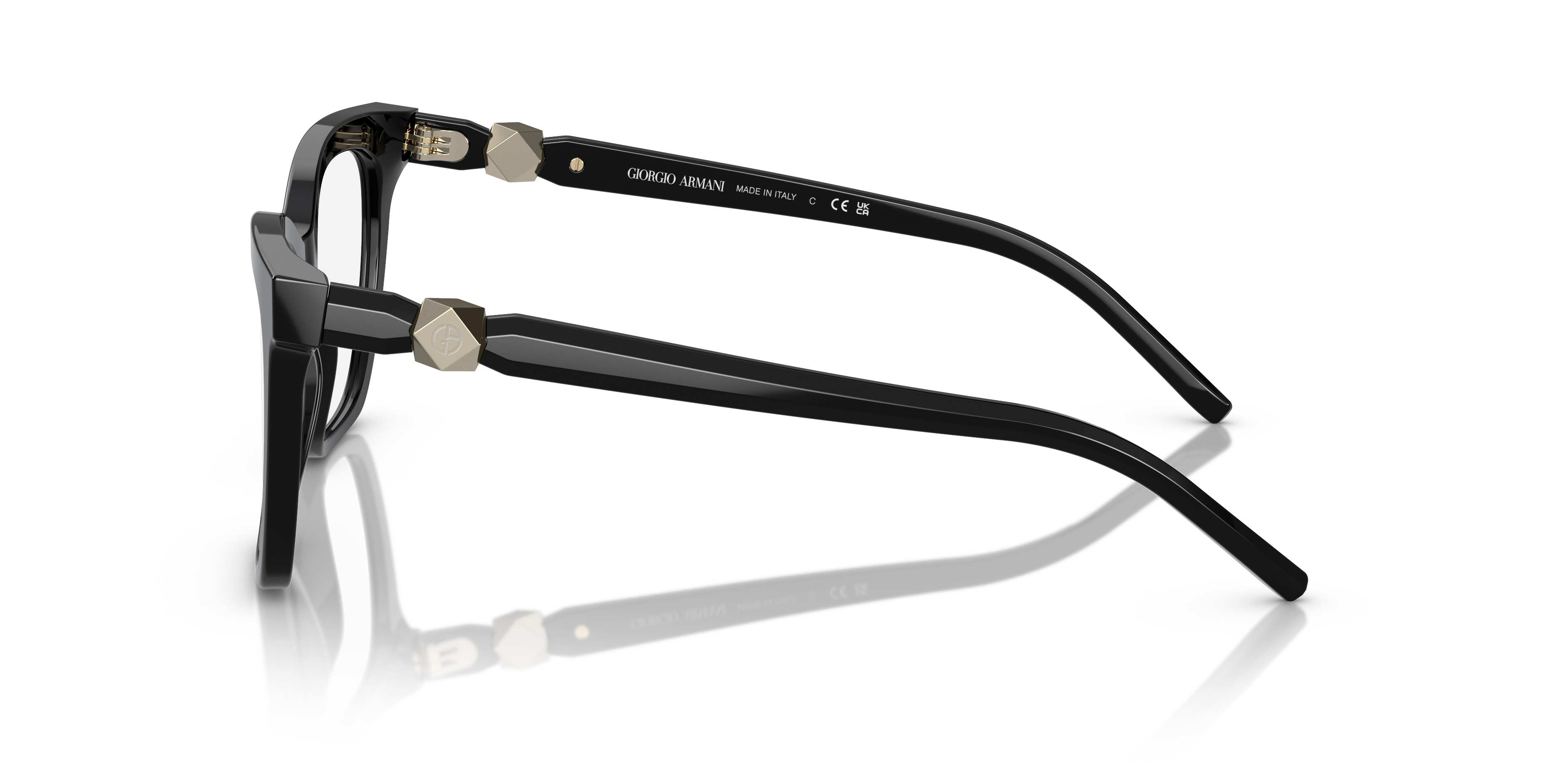 AR7238 Schwarz AcetatEyeglass Frames von B24, Seitenansicht