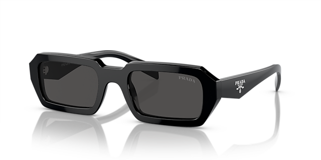 PR A12S Zwart AcetaatSunglass Frames van B24, Hoekweergave