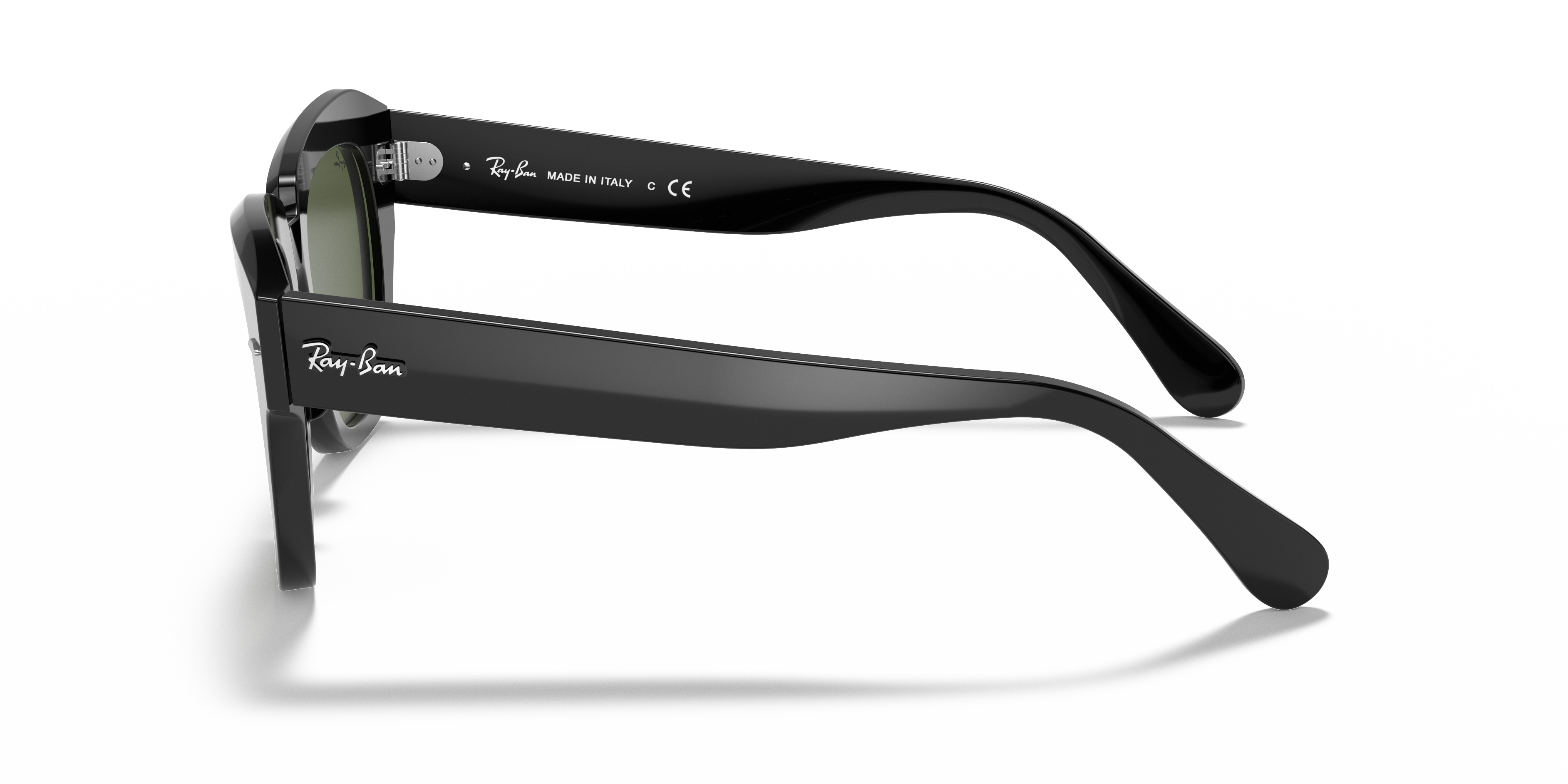 RB2186 Zwart AcetaatSunglass Frames van B24, Zijaanzicht