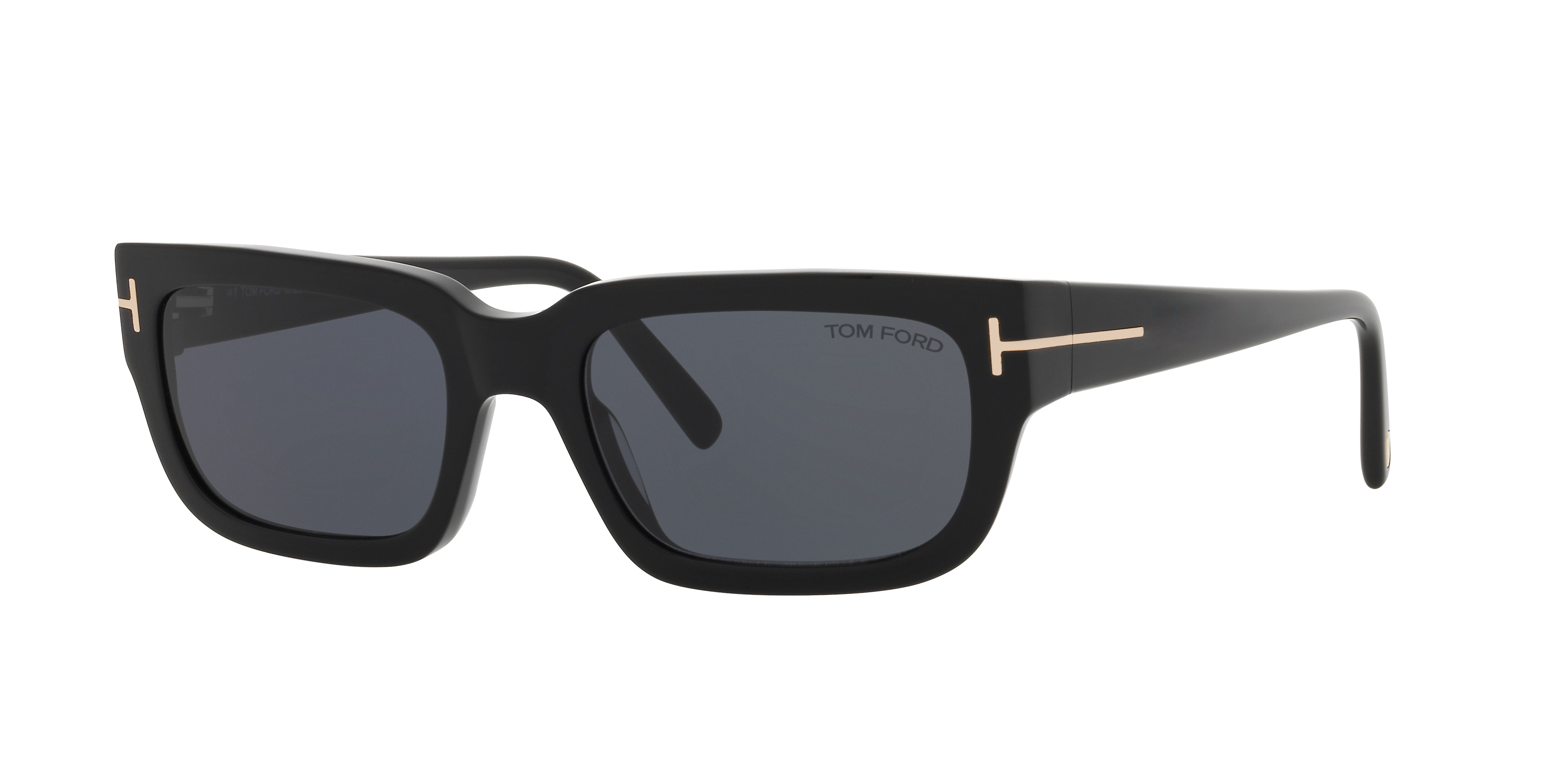 Ezra Zwart glanzend AcetaatSunglass Frames van B24, Hoekweergave