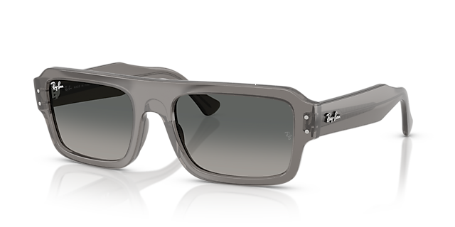 RB4454 Transparant grijs KunststofSunglass Frames van B24, Hoekweergave