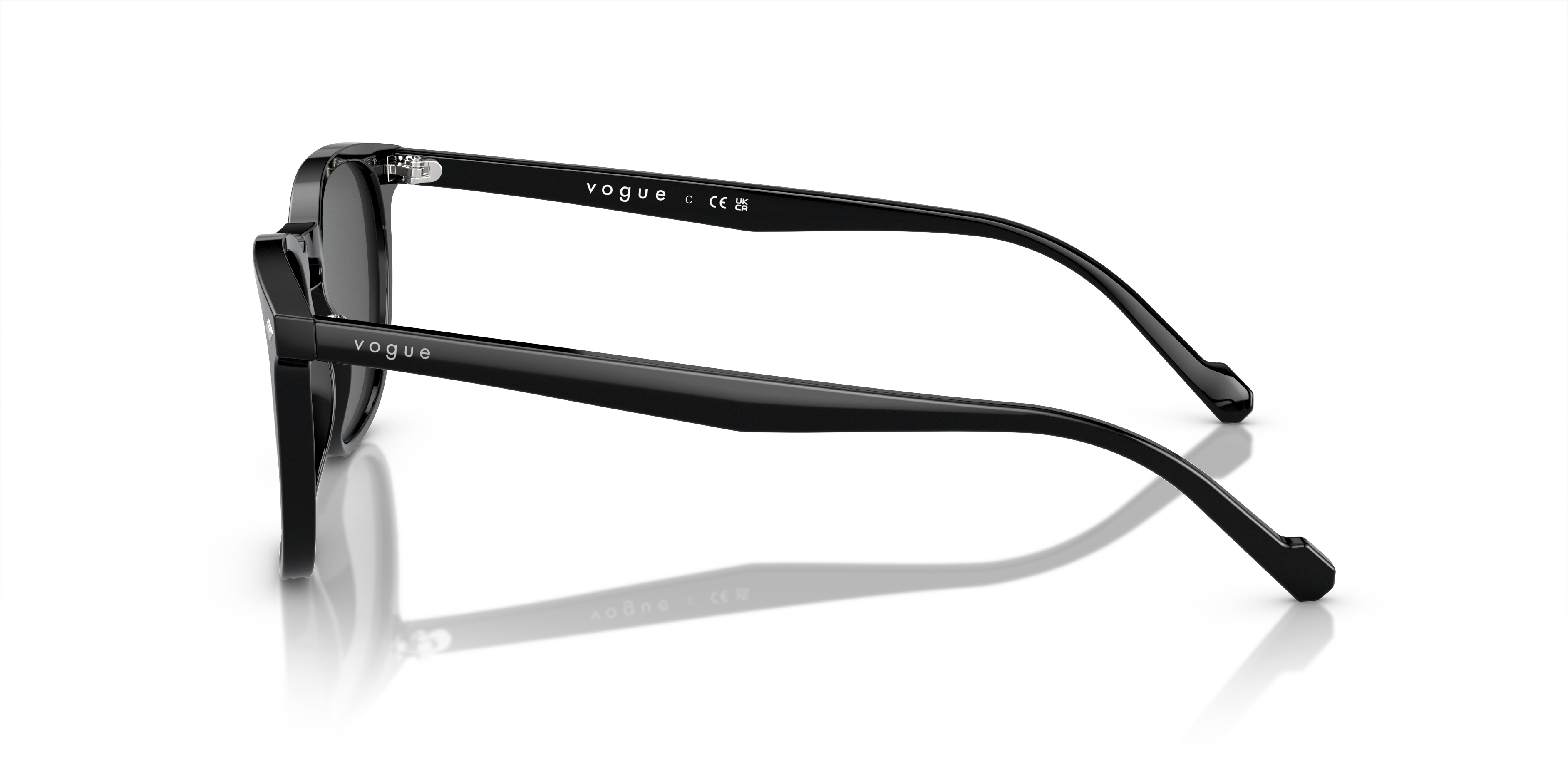 VO5328S Zwart AcetaatSunglass Frames van B24, Zijaanzicht