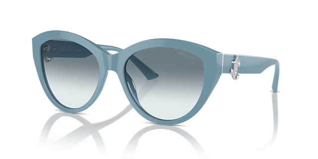 JC5007 Blau AcetatSunglass Frames von B24, Dreiviertelansicht