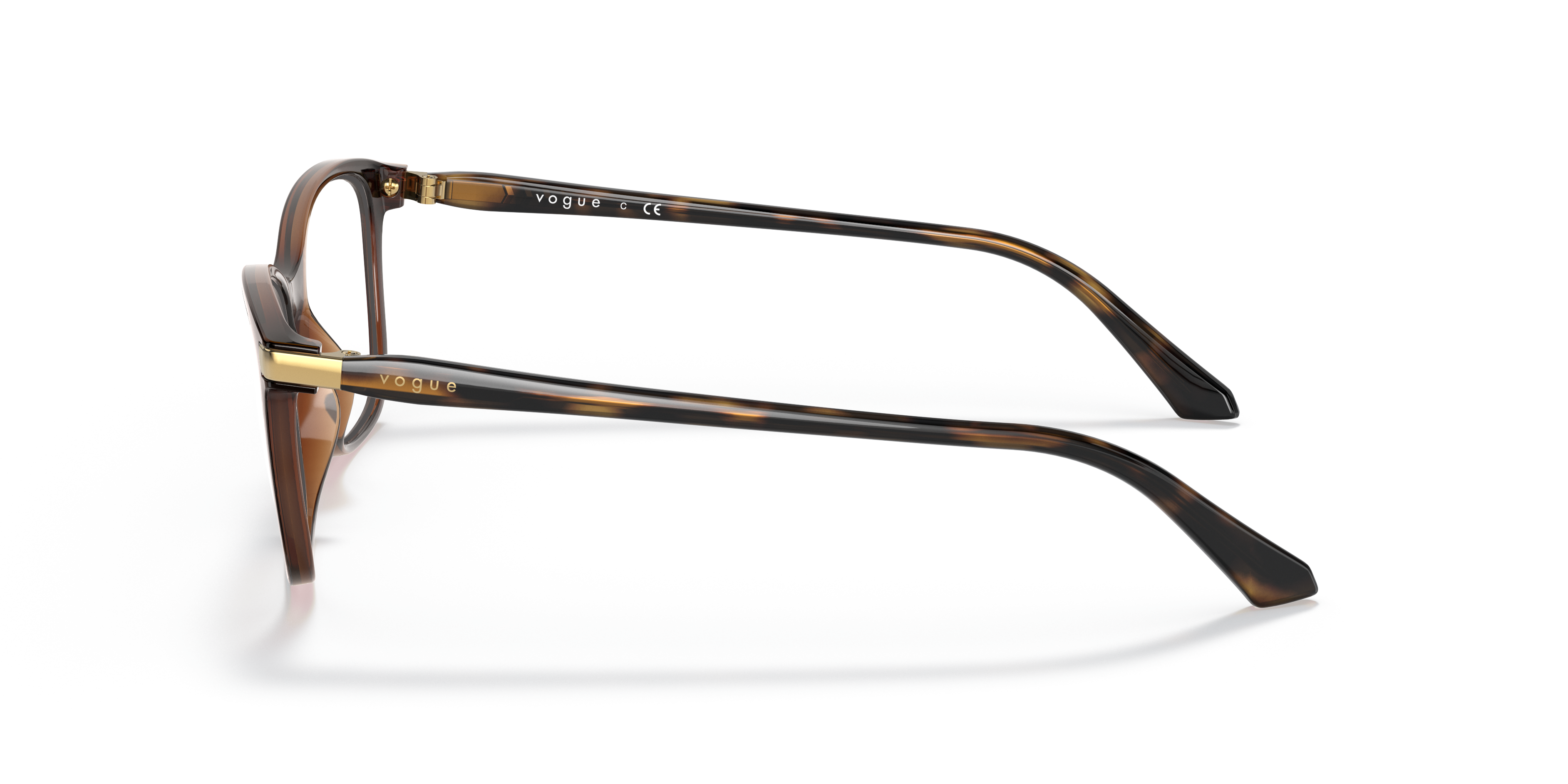 VO5378 Top Havana & bruin KunststofEyeglass Frames van B24, Zijaanzicht