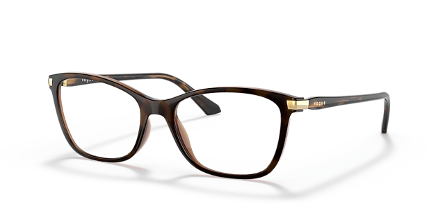 VO5378 Top Havana & bruin KunststofEyeglass Frames van B24, Hoekweergave