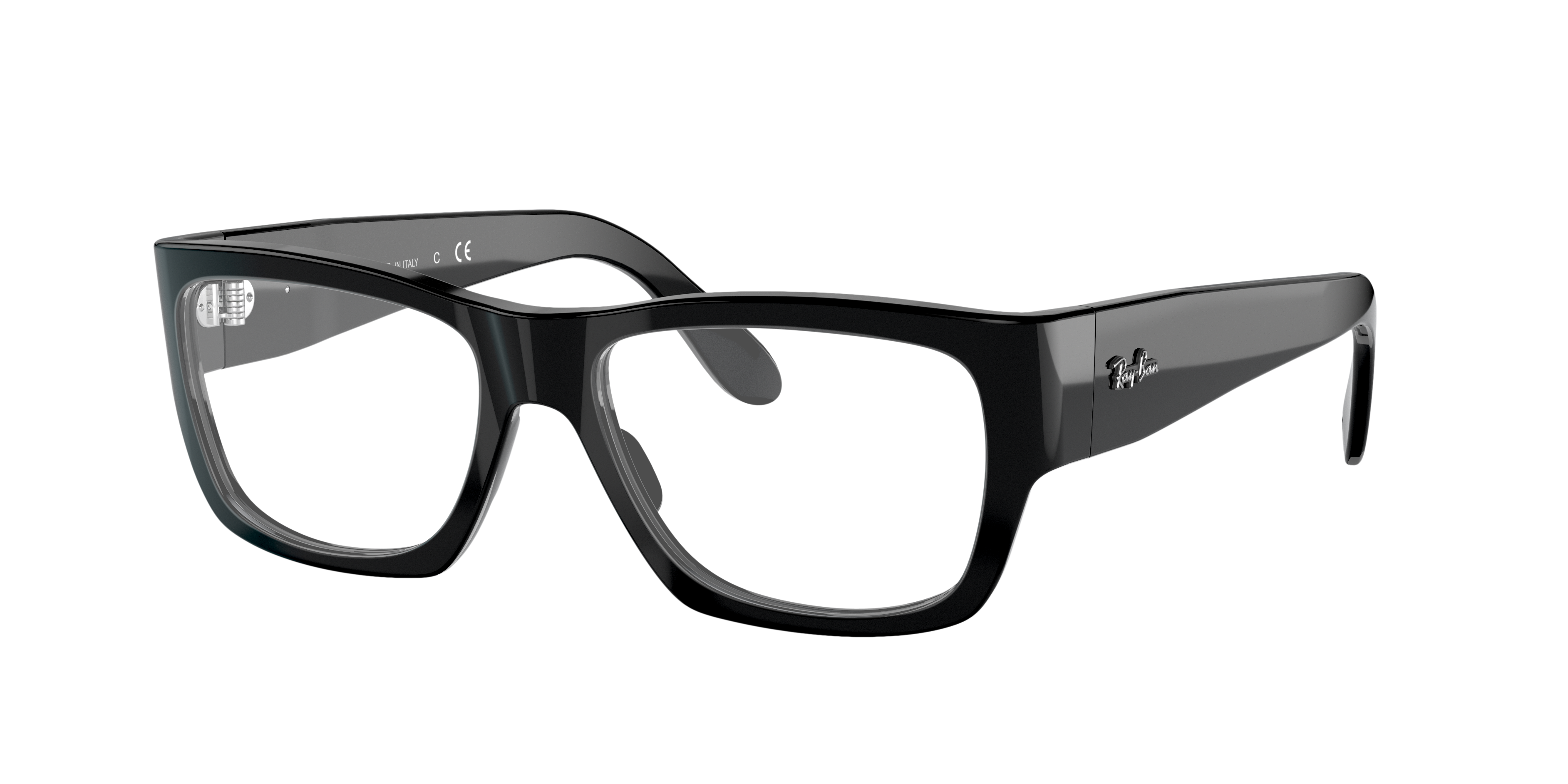 RB5487 Zwart AcetaatEyeglass Frames van B24, Hoekweergave