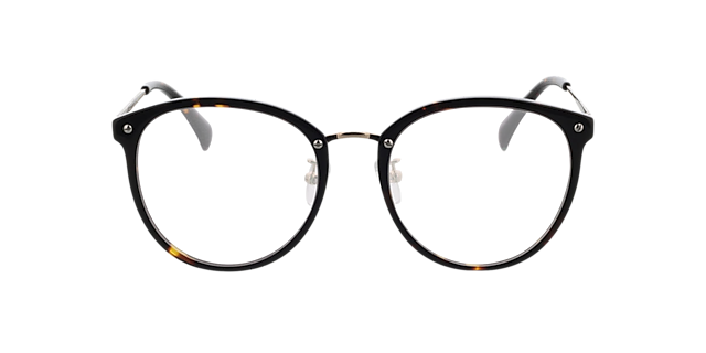 Charlotte Bruin Havana  &  goud AcetaatEyeglass Frames van B24, Vooraanzicht