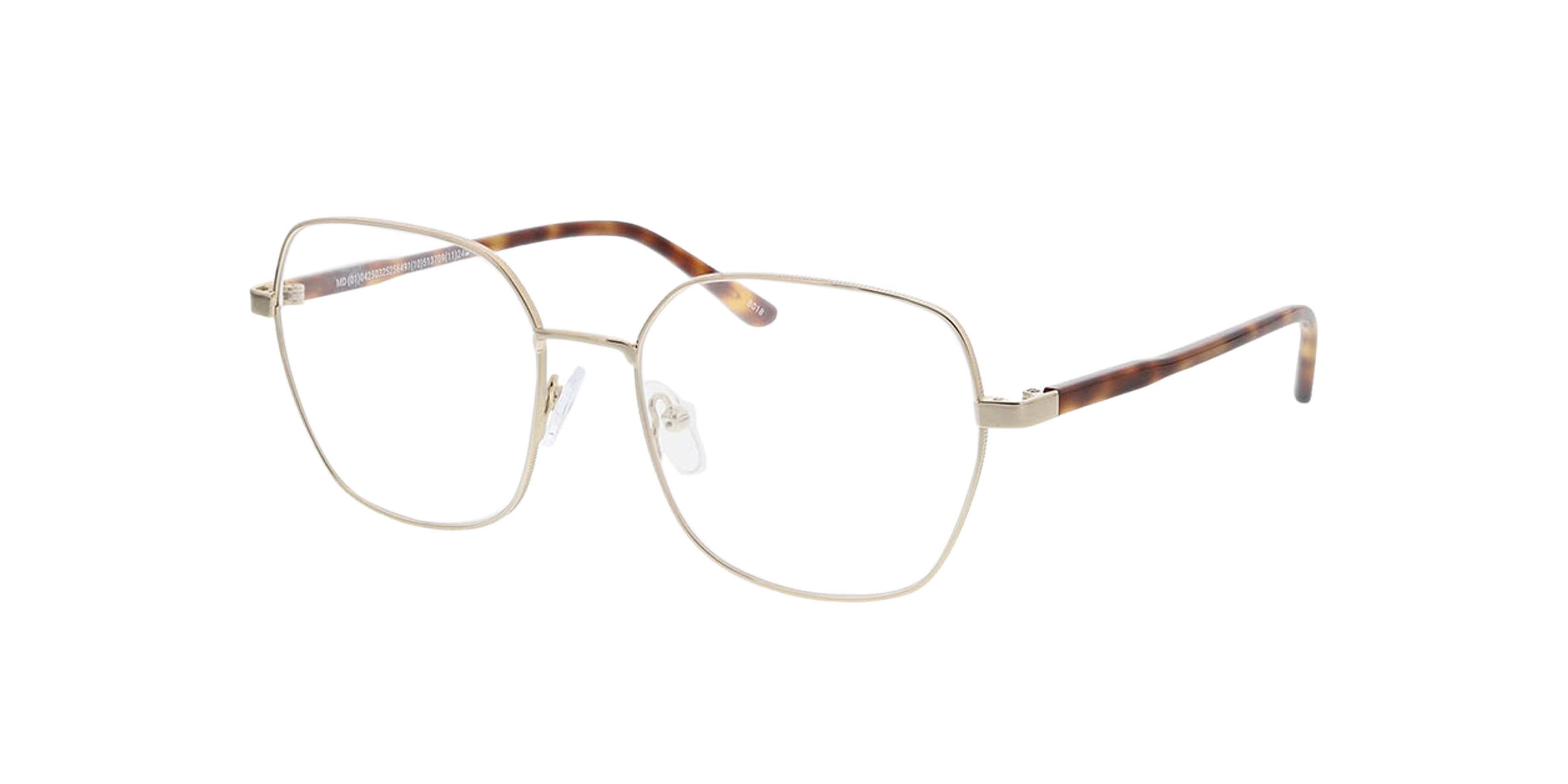 Genua Goud  &  Havana MetaalEyeglass Frames van B24, Hoekweergave