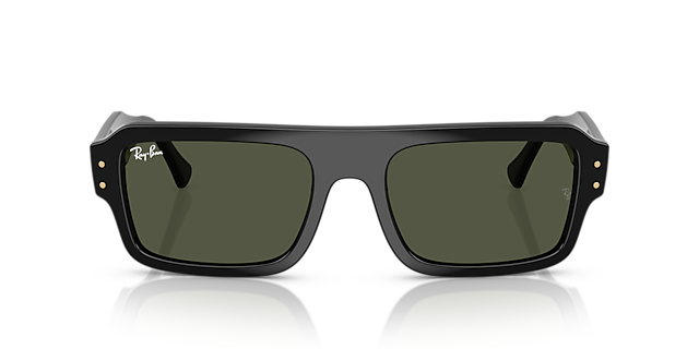 Flacko Bio-Based Schwarz KunststoffSunglass Frames von B24, Vorderansicht