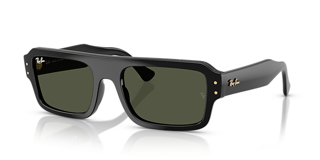 Flacko Bio-Based Schwarz KunststoffSunglass Frames von B24, Dreiviertelansicht