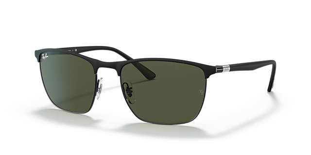 RB3686 Zwart MetaalSunglass Frames van B24, Hoekweergave