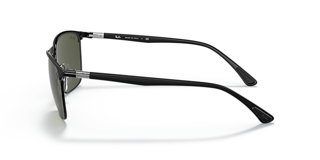 RB3686 Zwart MetaalSunglass Frames van B24, Zijaanzicht