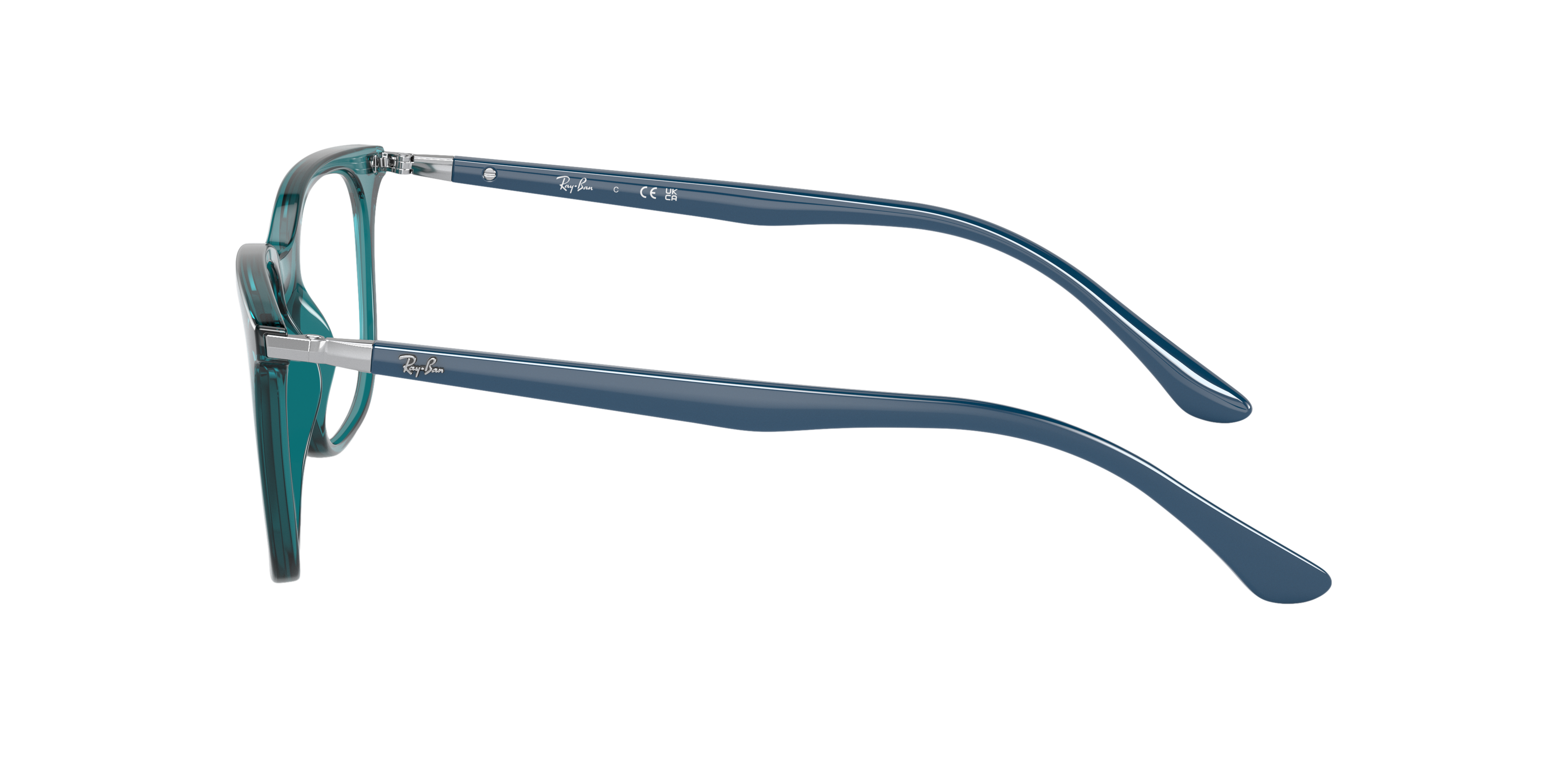 RB7211 Schildpatt transparent KunststoffEyeglass Frames von B24, Seitenansicht