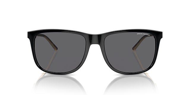 AX4070S Glanzend zwart KunststofSunglass Frames van B24, Vooraanzicht