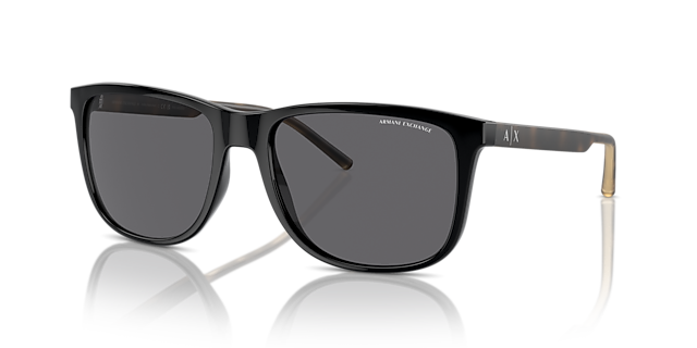 AX4070S Glanzend zwart KunststofSunglass Frames van B24, Hoekweergave