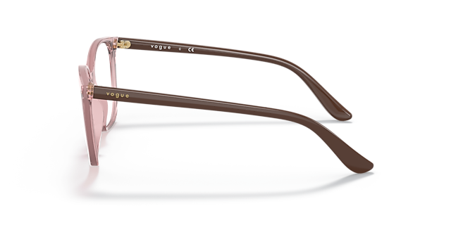 VO5356 Transparant Beige KunststofEyeglass Frames van B24, Zijaanzicht