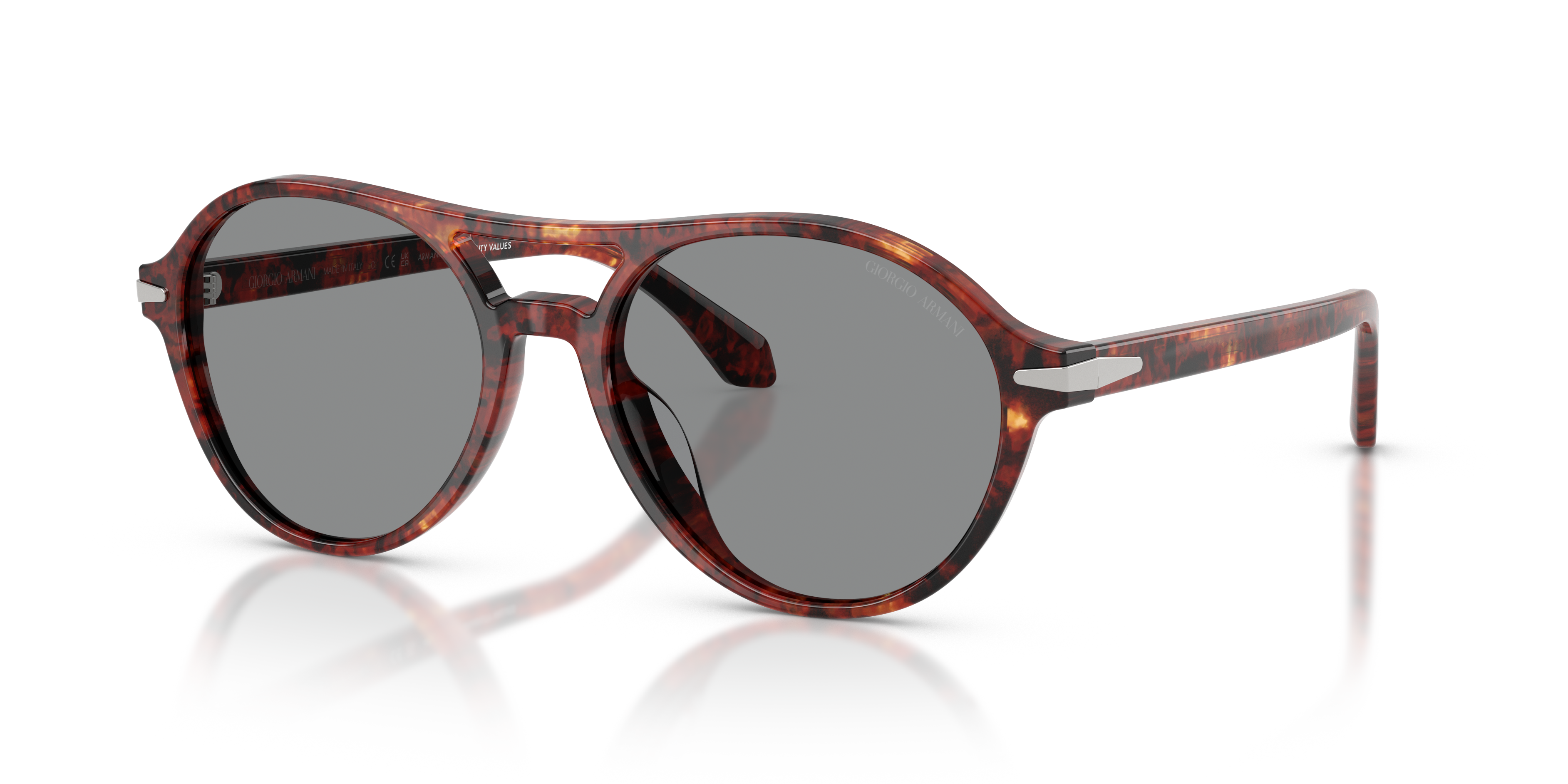 AR8236U Rood Havana AcetaatSunglass Frames van B24, Hoekweergave