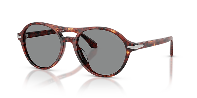 AR8236U Havana Rot AcetatSunglass Frames von B24, Dreiviertelansicht