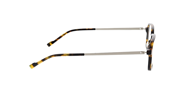 Freiburg Donker Havana  &  matzilver AcetaatEyeglass Frames van B24, Zijaanzicht