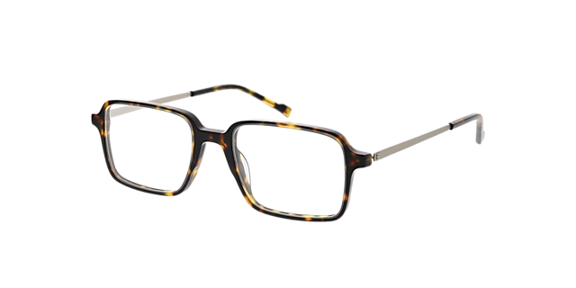 Freiburg Donker Havana  &  matzilver AcetaatEyeglass Frames van B24, Hoekweergave