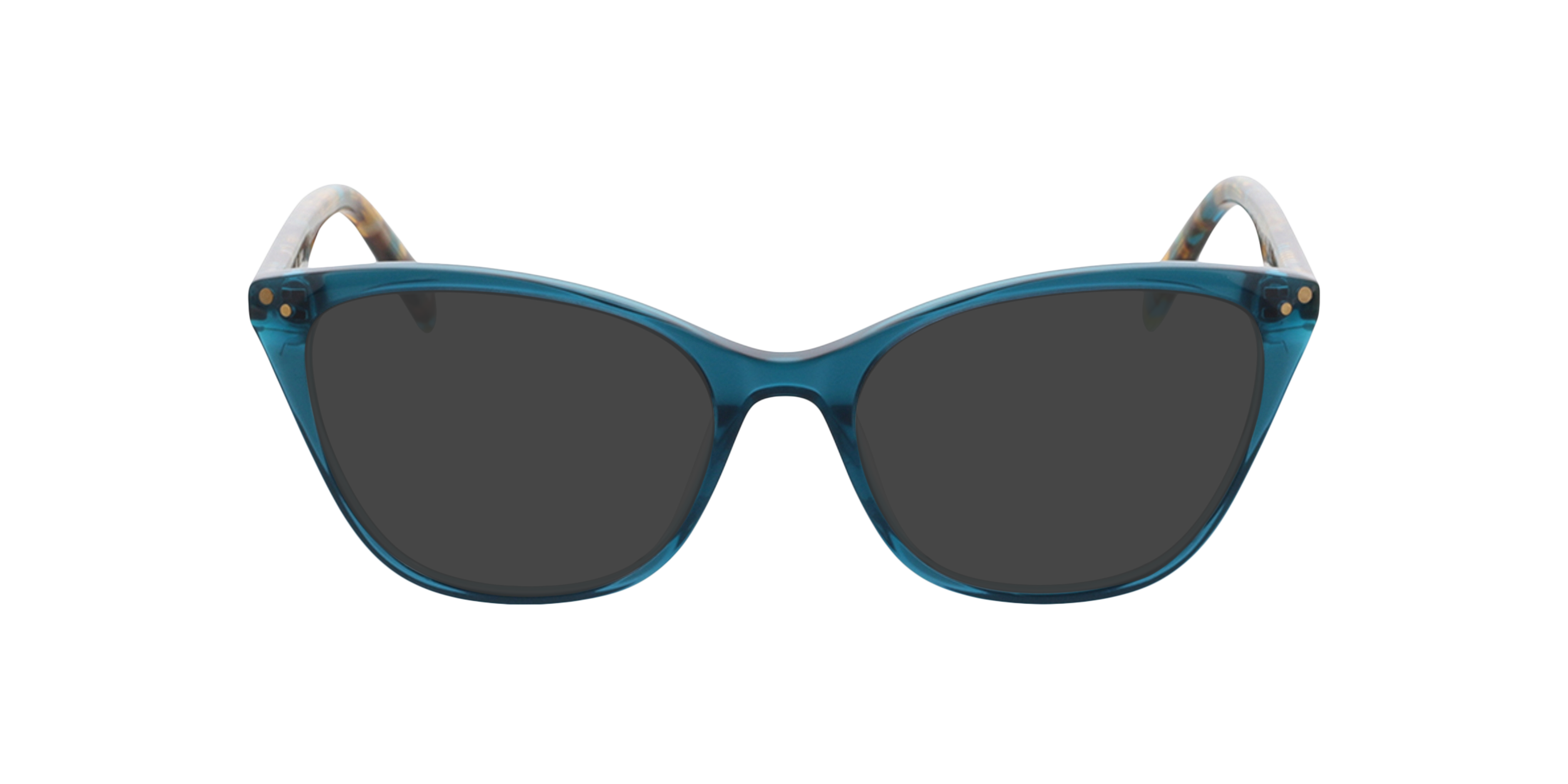 Megan Bilayer Blue  &  Yellow Havana AcetatEyeglass Frames von B24, mit getönten Gläsern