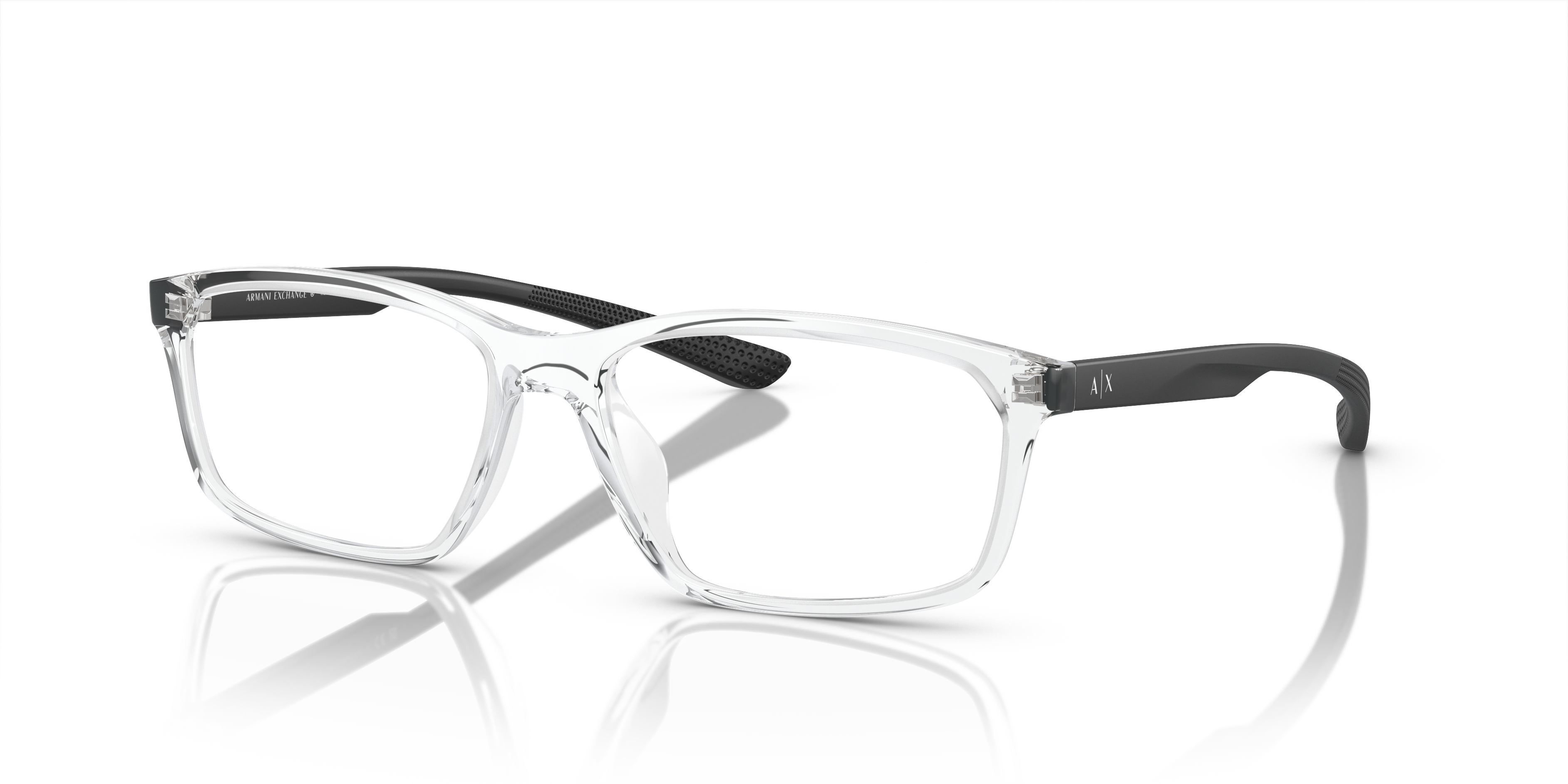 AX3108U Glanzend Kristal KunststofEyeglass Frames van B24, Hoekweergave