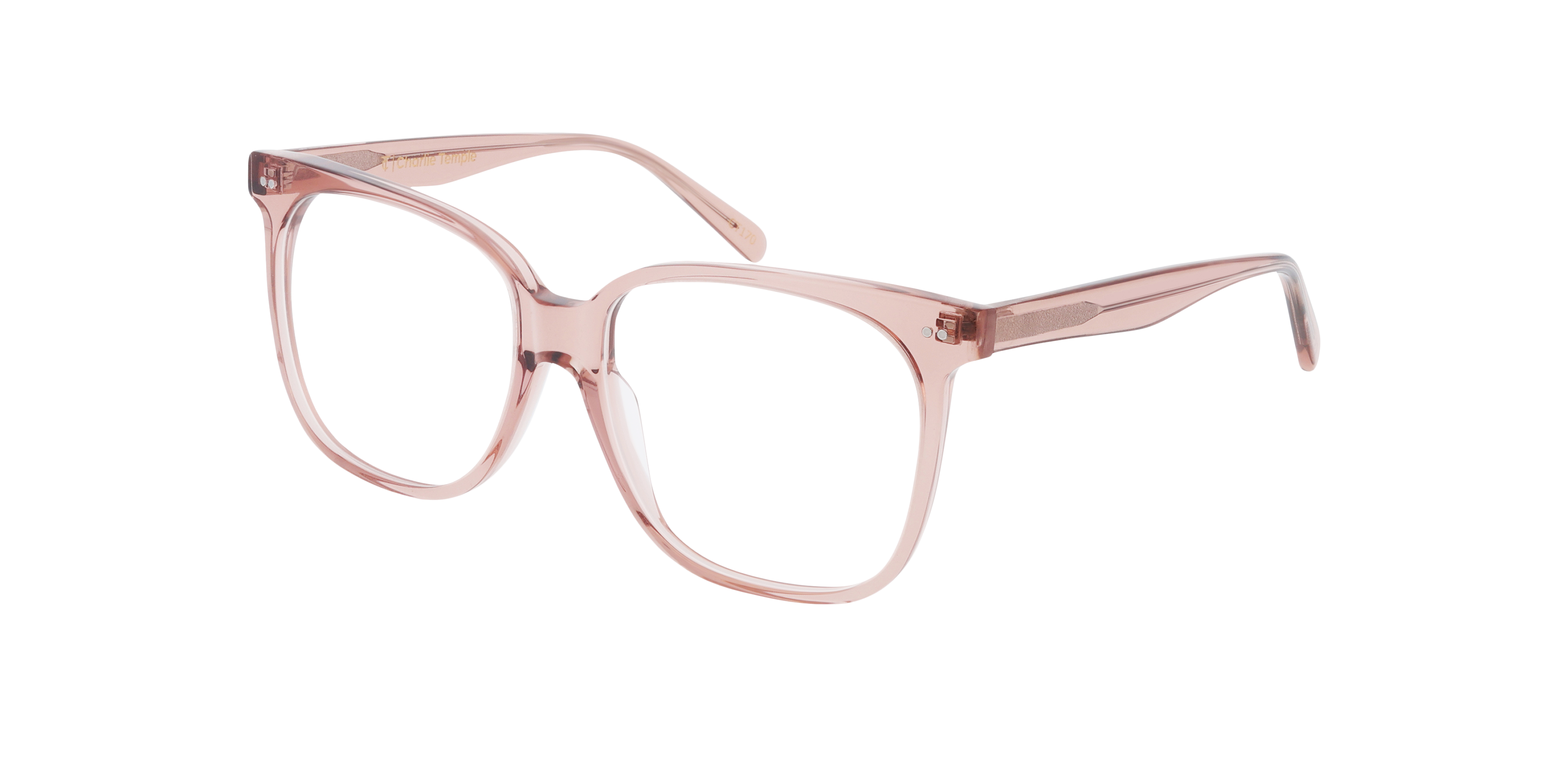 Big Mama Crystal Rosewood AcetatEyeglass Frames von B24, Dreiviertelansicht