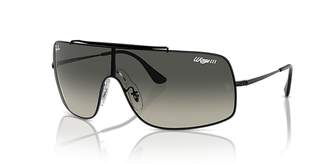 RB3897 Schwarz MetallSunglass Frames von B24, Dreiviertelansicht