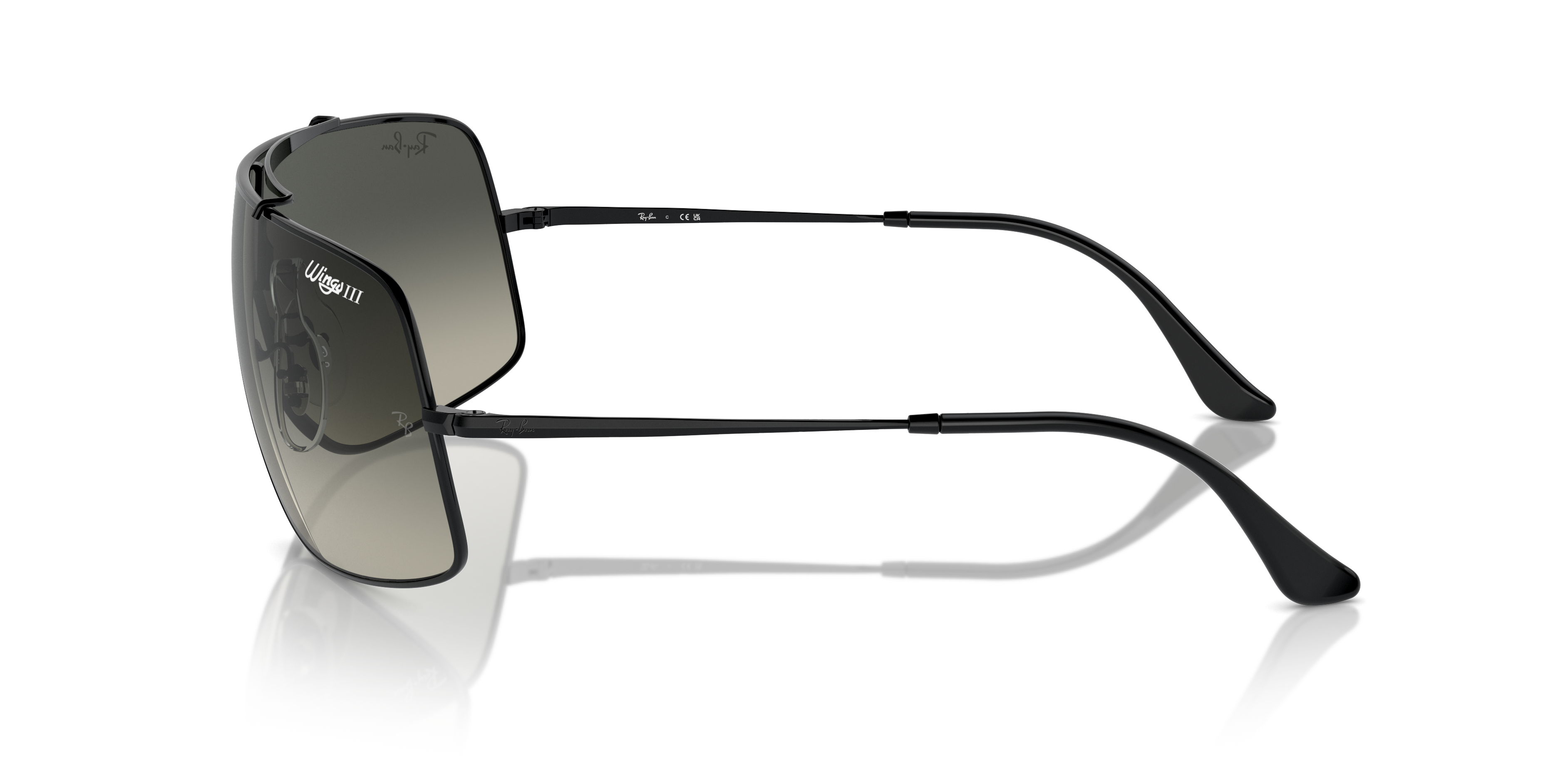 RB3897 Zwart MetaalSunglass Frames van B24, Zijaanzicht