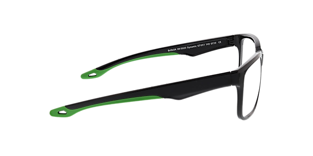 Dynamic Schwarz & Grün KunststoffEyeglass Frames von B24, Seitenansicht