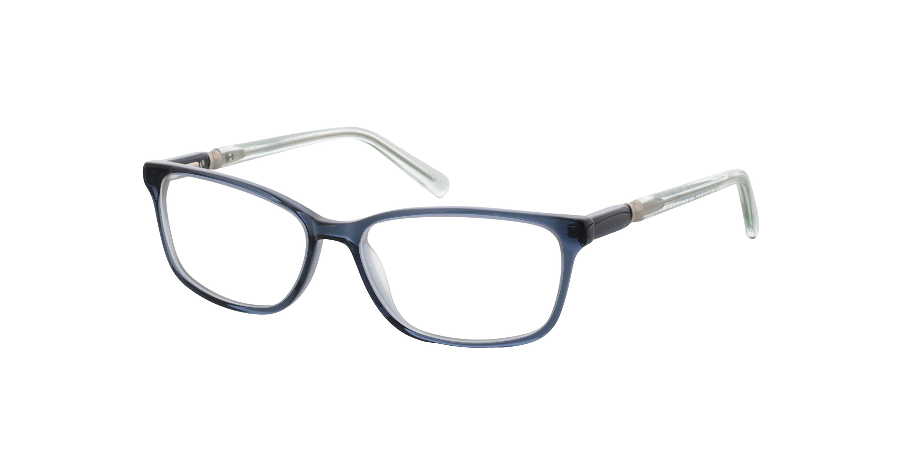 Zamora Kristal blauw  &  kristal groen AcetaatEyeglass Frames van B24, Hoekweergave