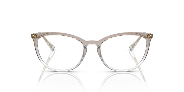 VO5276 Oben Verlauf Braun & Crystal KunststoffEyeglass Frames von B24, Vorderansicht