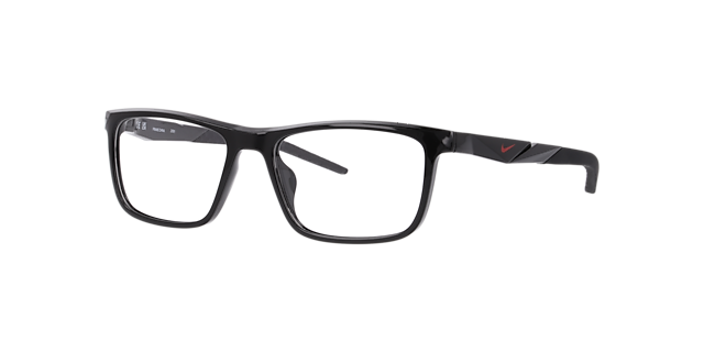 NIKE 7057 Zwart KunststofEyeglass Frames van B24, Hoekweergave