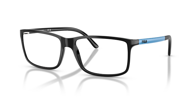 PH2126 Glanzend zwart KunststofEyeglass Frames van B24, Hoekweergave