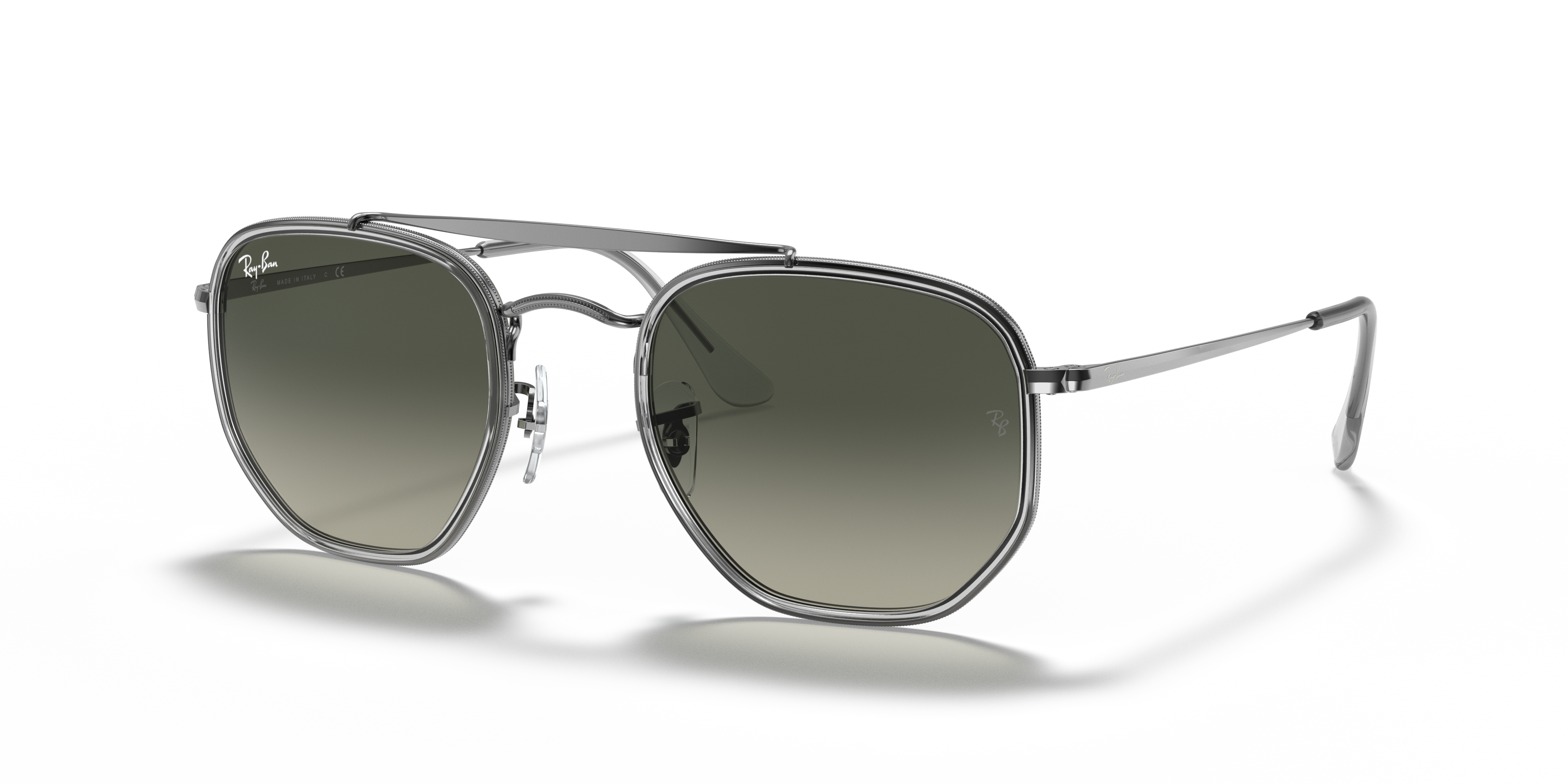 RB3648M Gunmetal MetallSunglass Frames von B24, Dreiviertelansicht