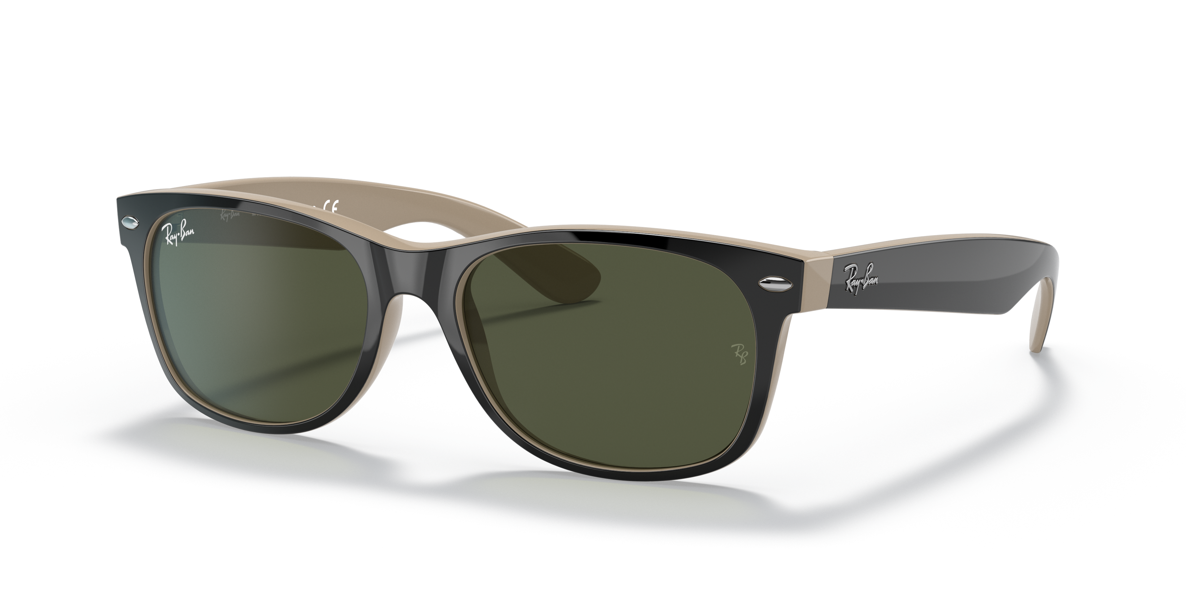 RB2132 Zwart KunststofSunglass Frames van B24, Hoekweergave