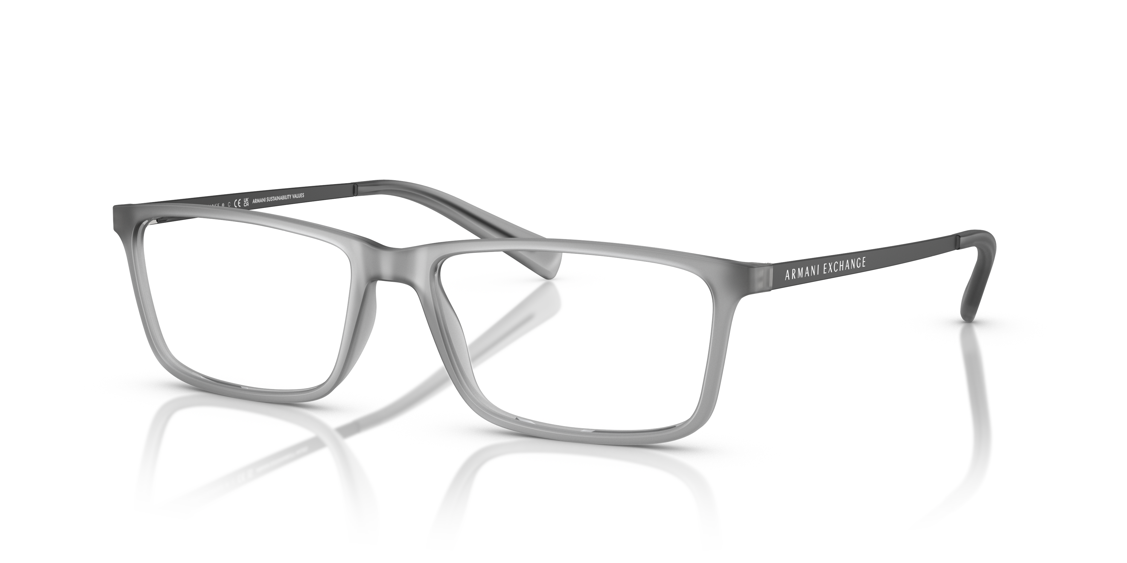 AX3027 Frosted Dark Grey KunststofEyeglass Frames van B24, Hoekweergave
