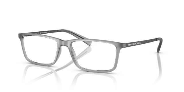 AX3027 Frosted Dark Grey KunststofEyeglass Frames van B24, Hoekweergave