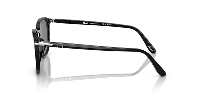 PO3186S Zwart AcetaatSunglass Frames van B24, Zijaanzicht