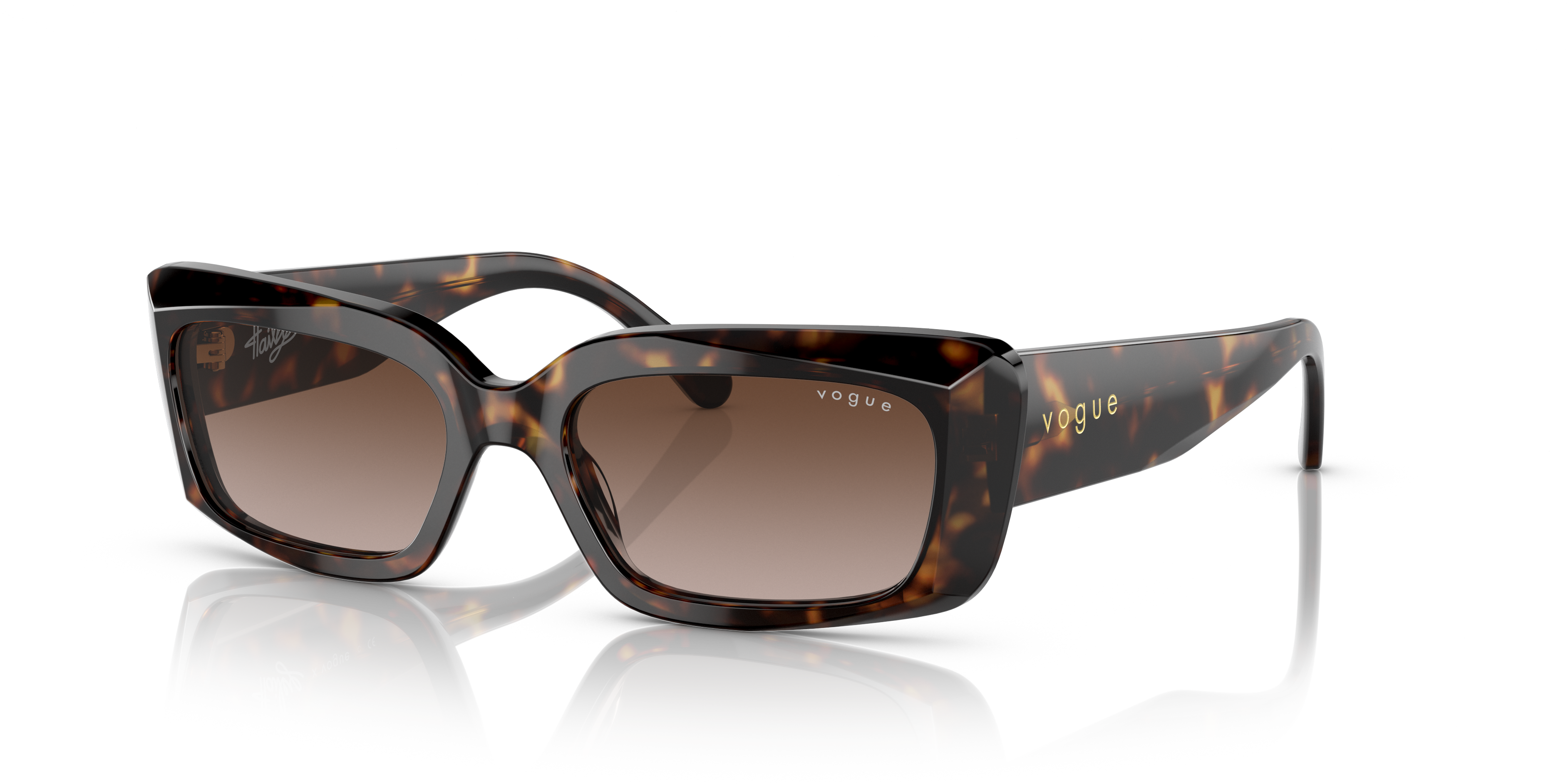 VO5440S Donker Havana AcetaatSunglass Frames van B24, Hoekweergave