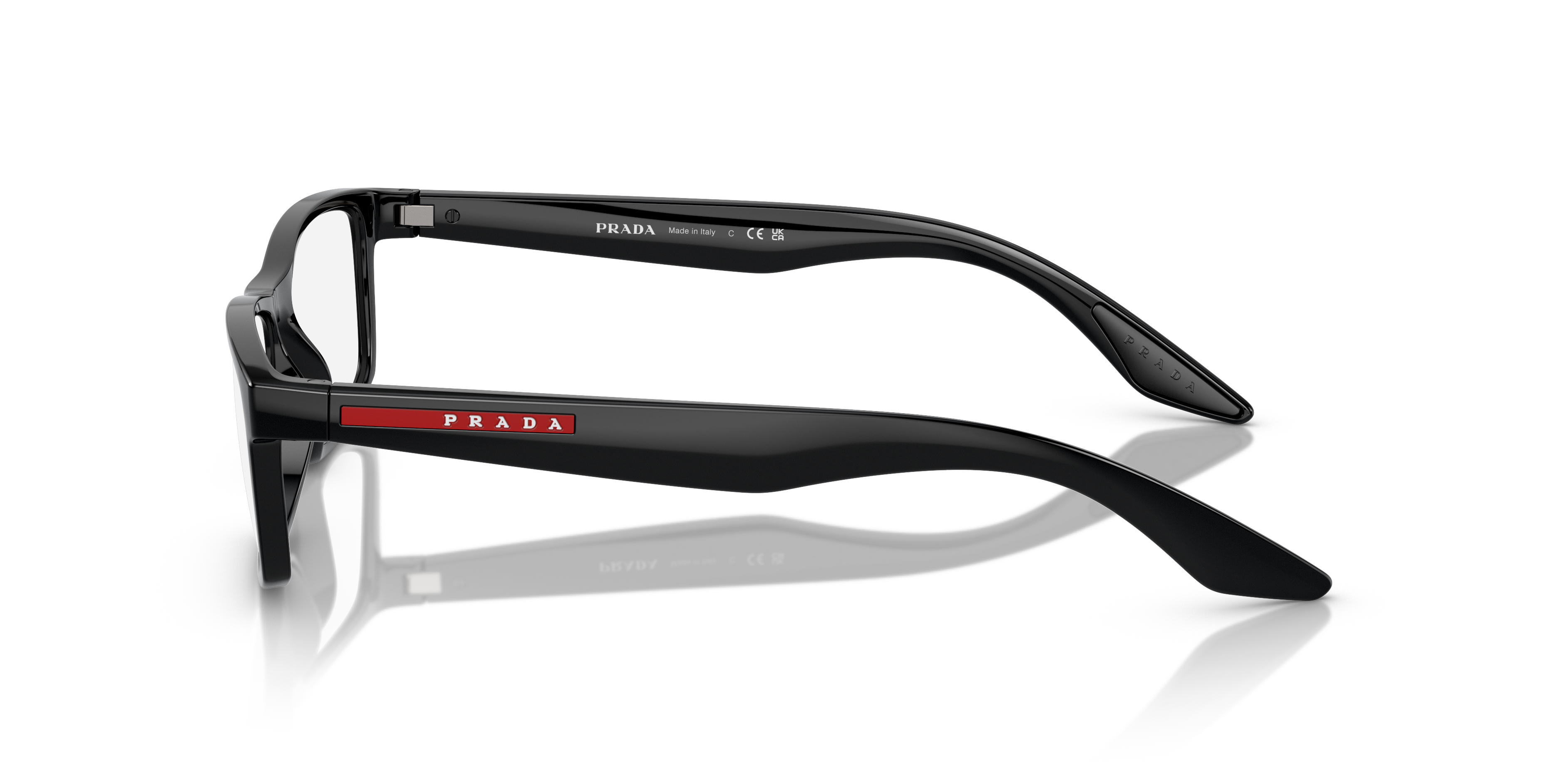 PS 04PV Zwart KunststofEyeglass Frames van B24, Zijaanzicht