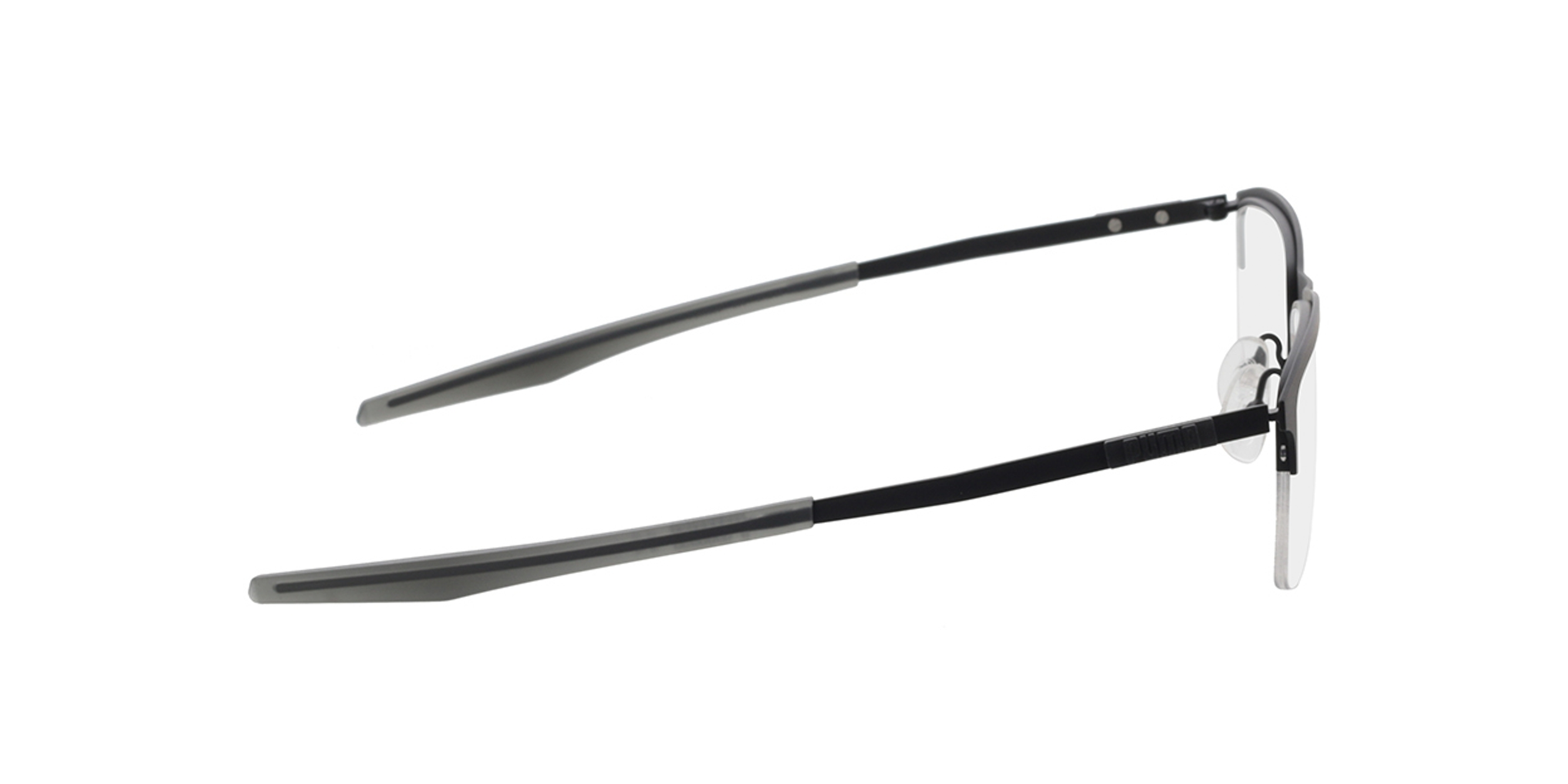 PU0302O Zwartmat MetaalEyeglass Frames van B24, Zijaanzicht