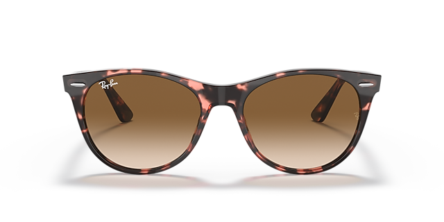 Wayfarer II Fleck Pink Havana AcetatSunglass Frames von B24, Vorderansicht